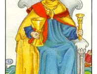 韦特塔罗牌圣杯国王正位解牌【分门别类】_上官樰