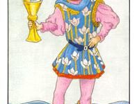 韦特塔罗牌圣杯侍从逆位解牌【分门别类】_上官樰