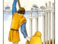 韦特塔罗牌宝剑六(正位/逆位)牌面解析_上官樰