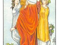 韦特塔罗牌圣杯三（正位/逆位）牌面解析_上官樰