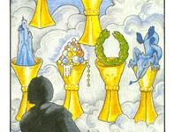 韦特塔罗牌圣杯七（正位/逆位）牌面解析_上官樰